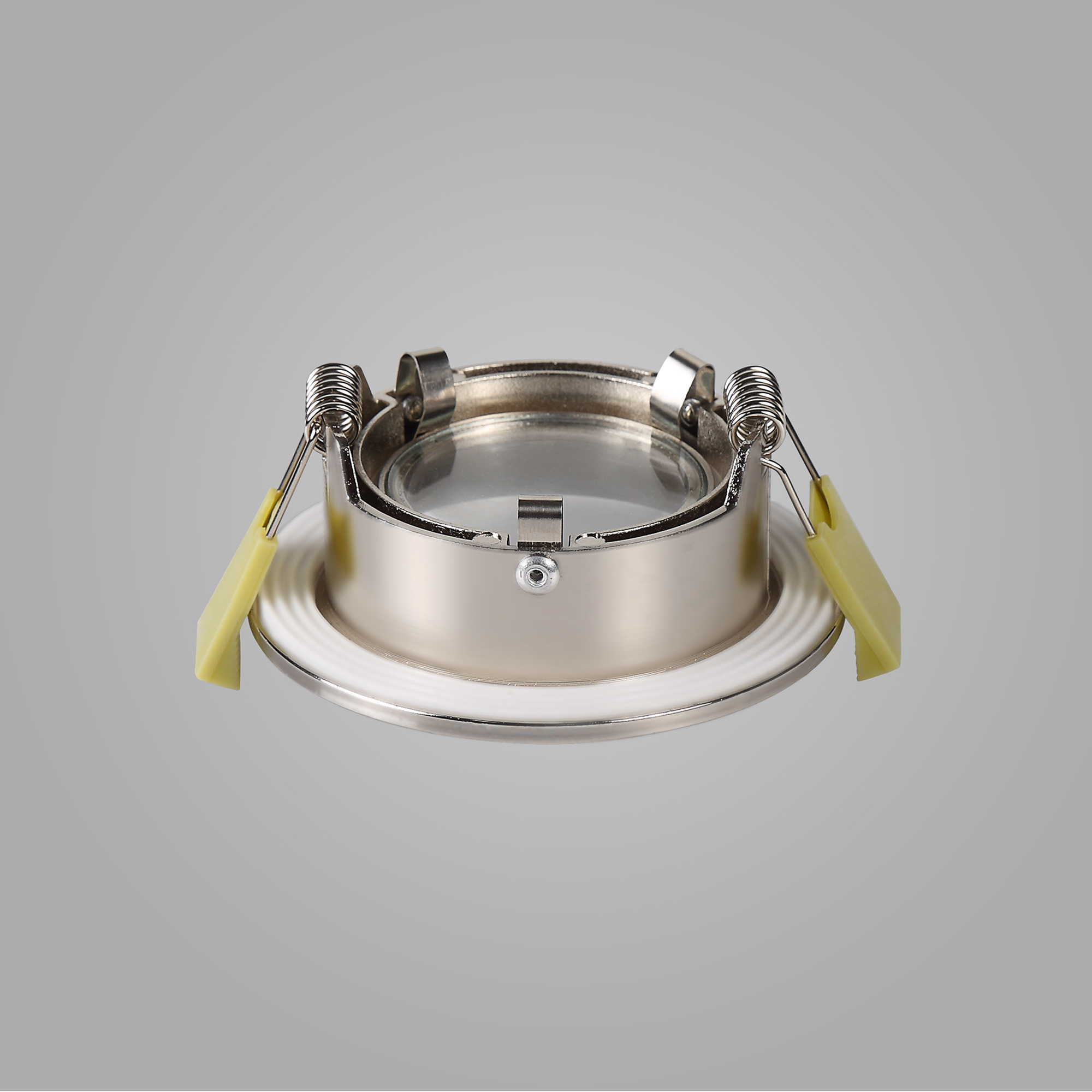 Bruve GU10 Recessed Round Satin Nickel IP65 Downlighter, Cut-Out 68mm DX200403  Dlux Bruve IP65